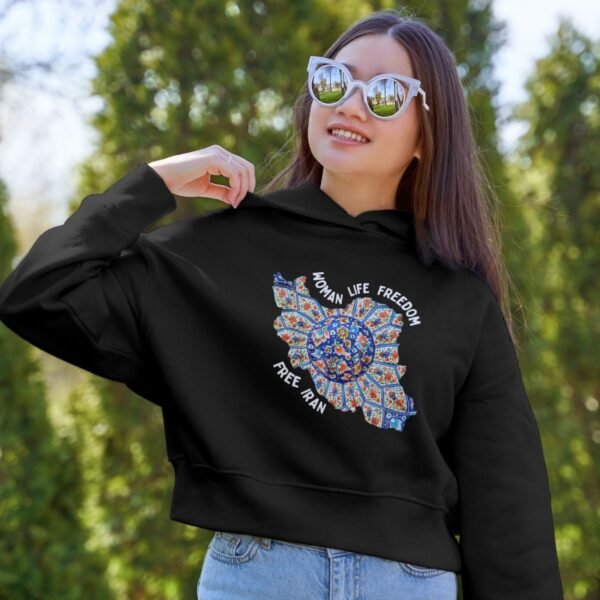 Woman Life Freedom | Persian Art Crop Hoodie