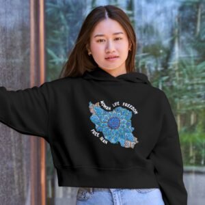 Woman Life Freedom | Persian Minakari Crop Hoodie