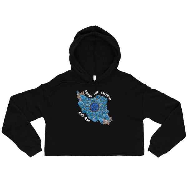 Woman Life Freedom | Persian Minakari Crop Hoodie - Image 2
