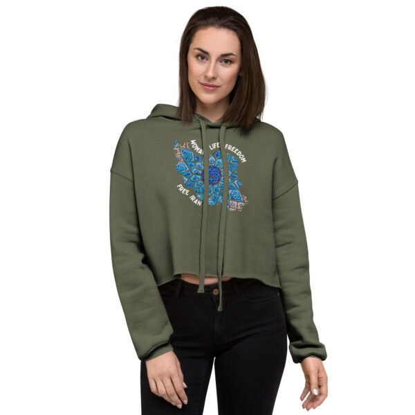 Woman Life Freedom | Persian Minakari Crop Hoodie - Image 7