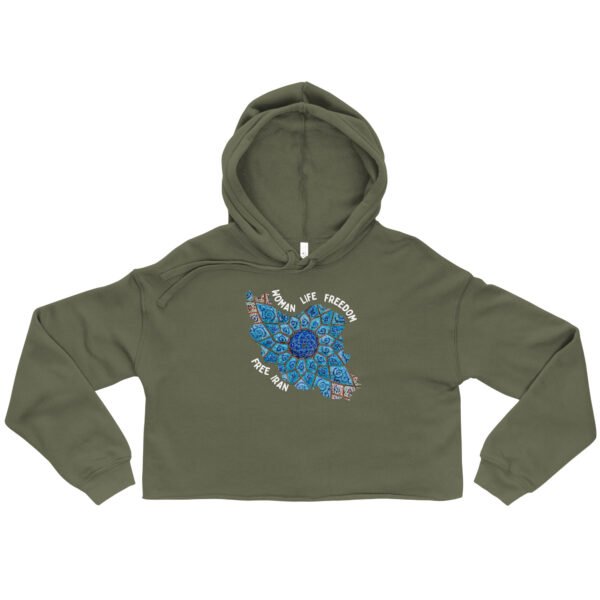 Woman Life Freedom | Persian Minakari Crop Hoodie - Image 5