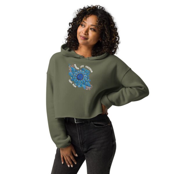 Woman Life Freedom | Persian Minakari Crop Hoodie - Image 6