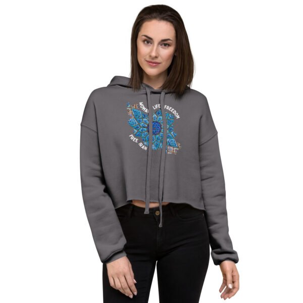 Woman Life Freedom | Persian Minakari Crop Hoodie - Image 10