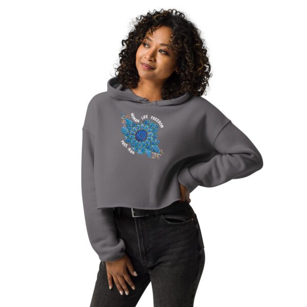 Woman Life Freedom | Persian Minakari Crop Hoodie - Image 9