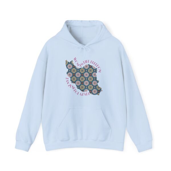 Woman Life Freedom Protest | Flowers Pink Hoodie - Image 4