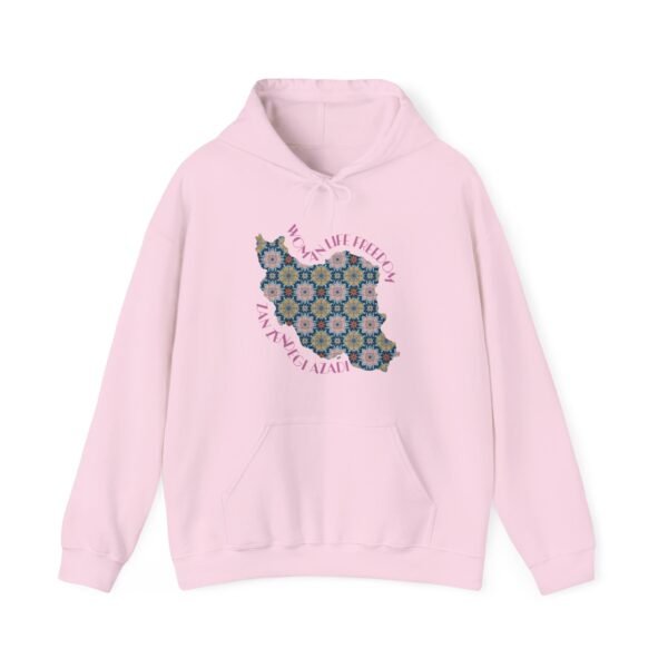Woman Life Freedom Protest | Flowers Pink Hoodie - Image 5