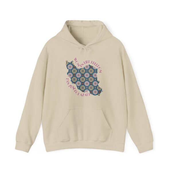 Woman Life Freedom Protest | Flowers Pink Hoodie - Image 3