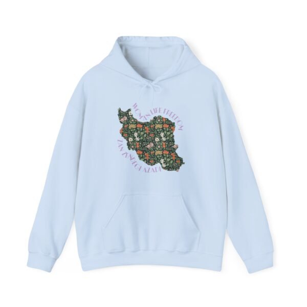 Zan Zendegi Azadi | Persian Gift Violet Hoodie - Image 4