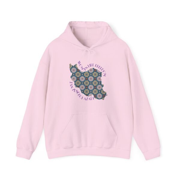 Woman Life Freedom Protest | Flowers Violet Hoodie - Image 5
