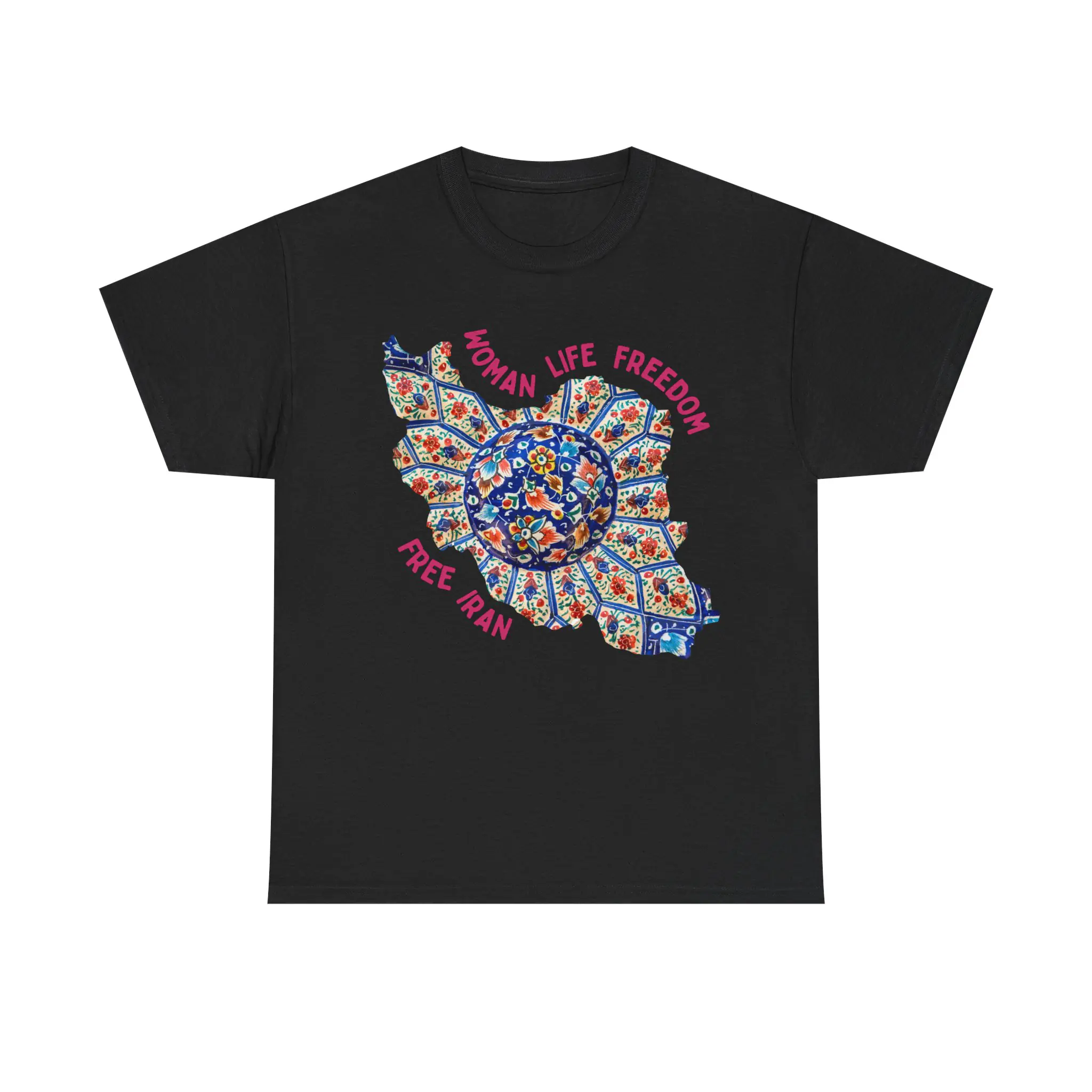 Woman Life Freedom | Persian Art Red Unisex Shirt - Image 8