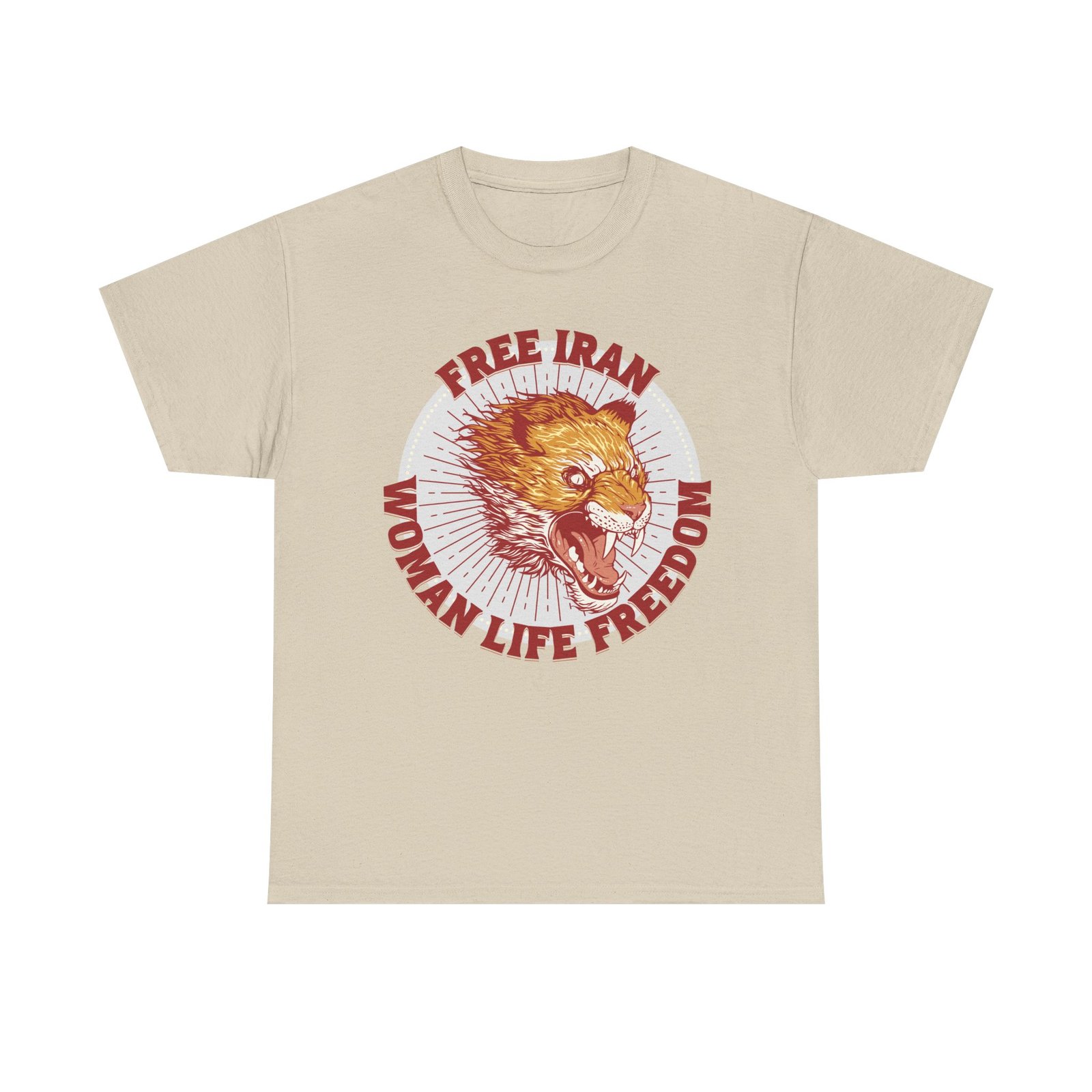 Free Iran Protest | Angry Lion Red Unisex Shirt - Image 6