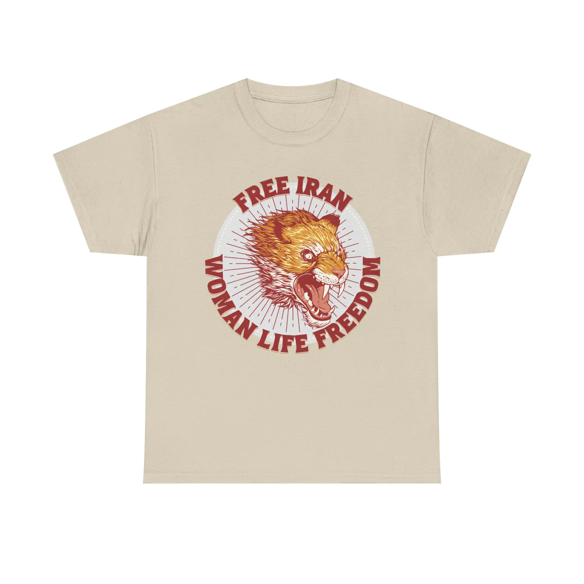 Free Iran Protest | Angry Lion Red Unisex Shirt - Image 6