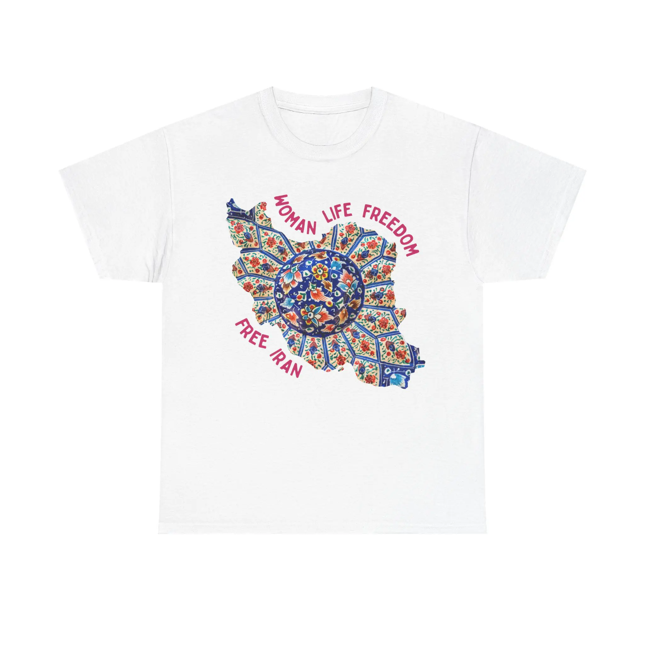 Woman Life Freedom | Persian Art Red Unisex Shirt - Image 2