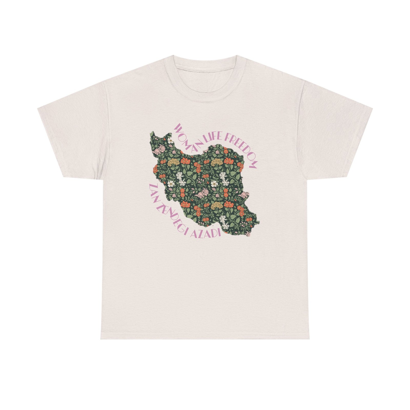 Zan Zendegi Azadi | Persian Gift Pink Unisex Shirt - Image 4