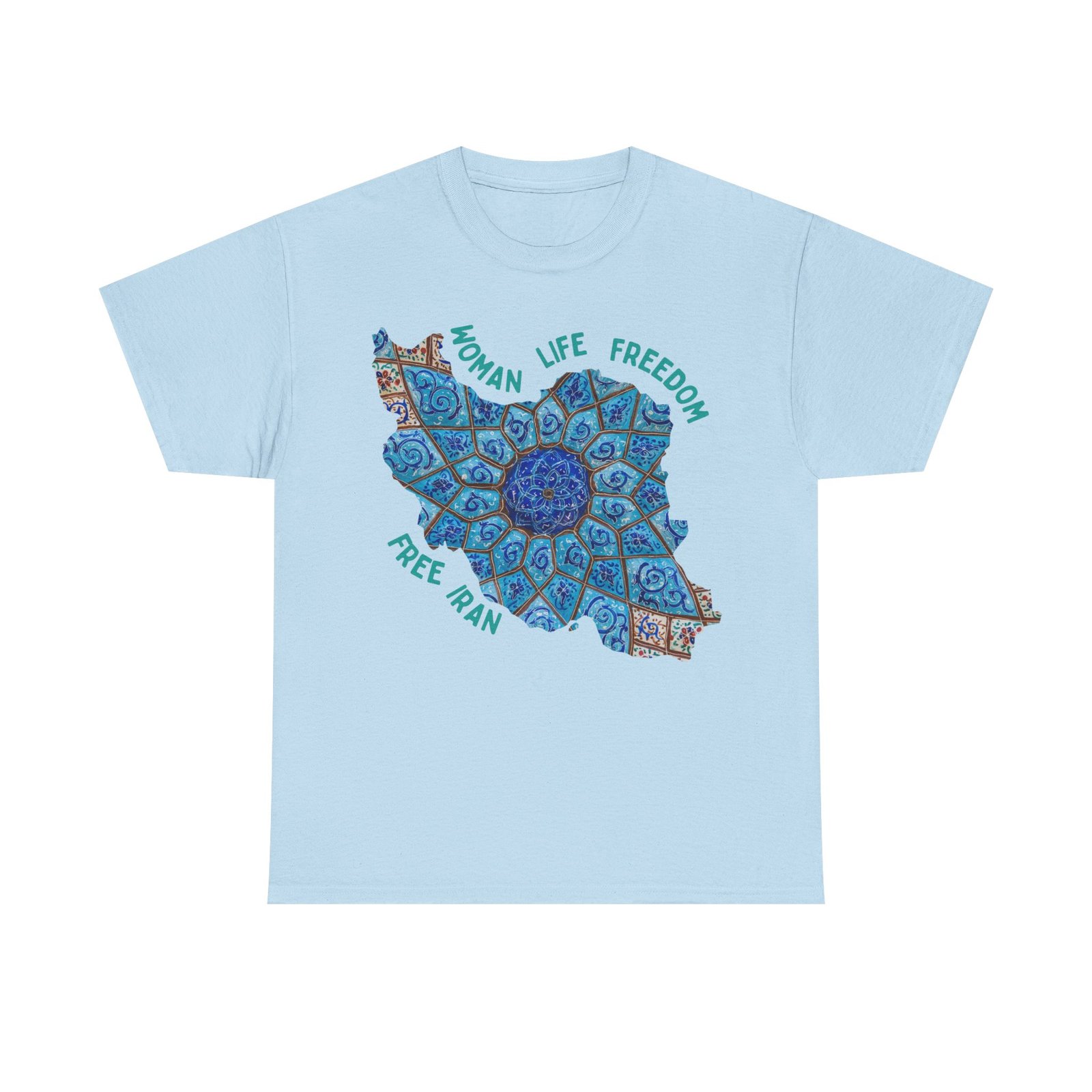 Woman Life Freedom | Persian Minakari Green Unisex Shirt - Image 6