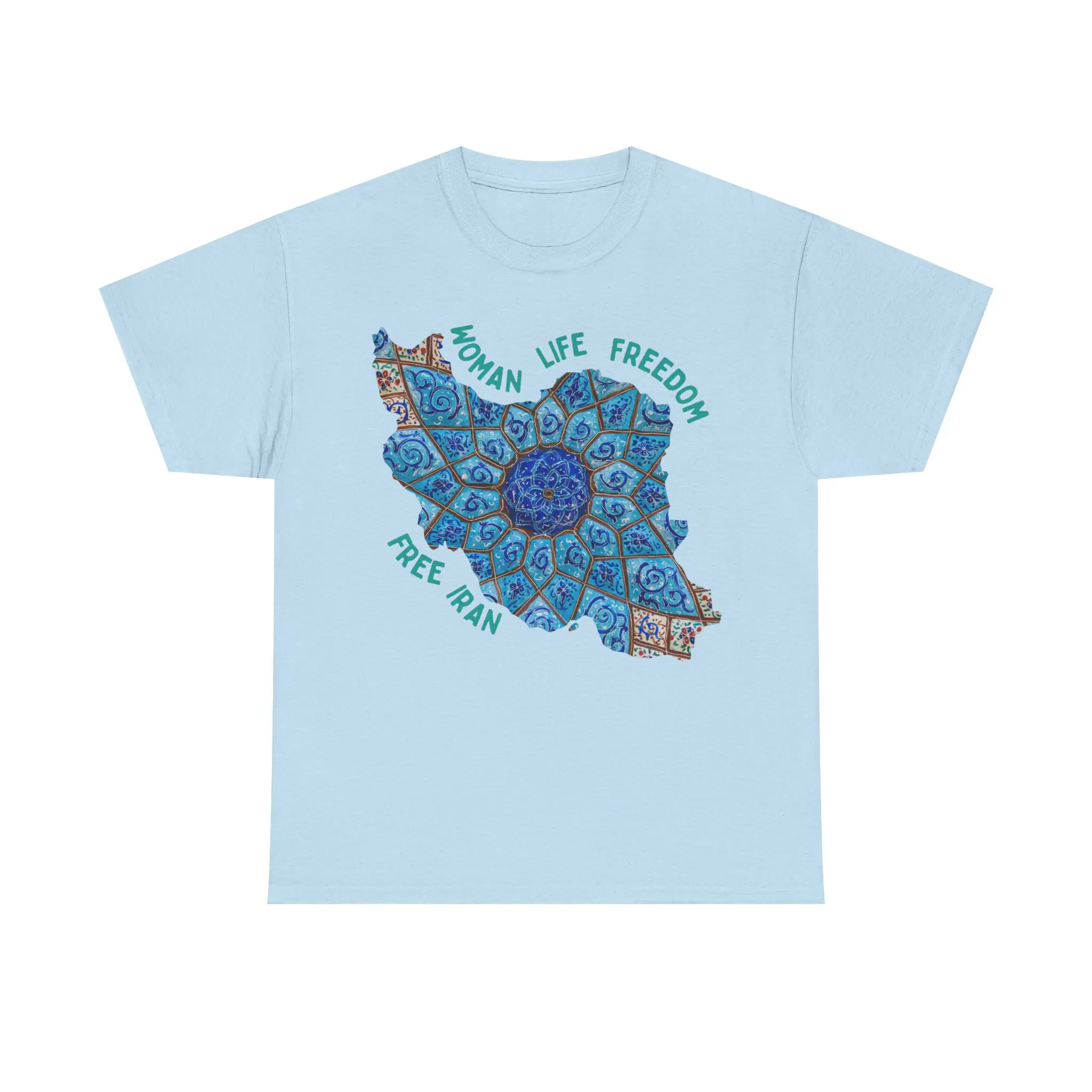 Woman Life Freedom | Persian Minakari Green Unisex Shirt - Image 6