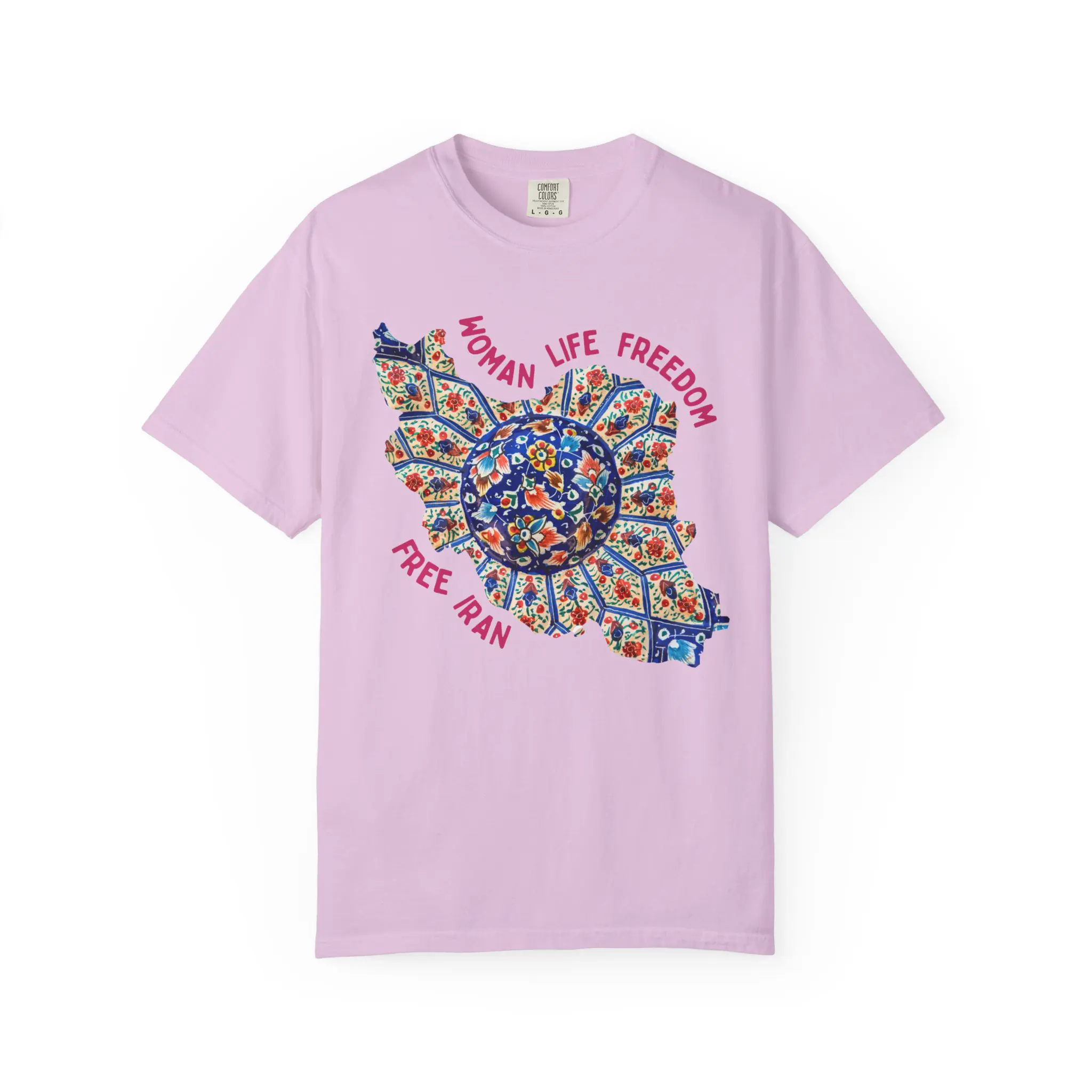 Woman Life Freedom | Persian Art Red Retro T-Shirt - Image 6