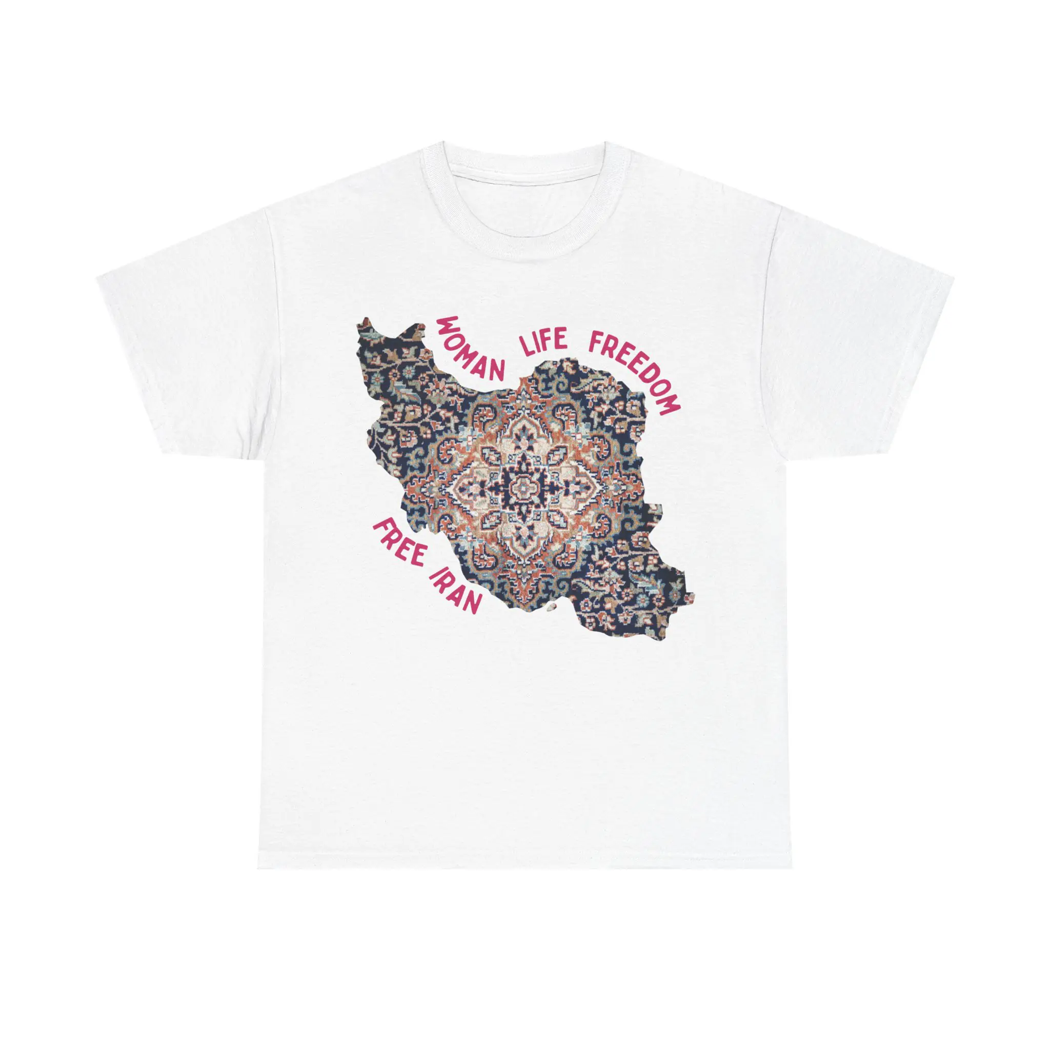 Woman Life Freedom | Persian Rug Red Unisex Shirt - Image 2