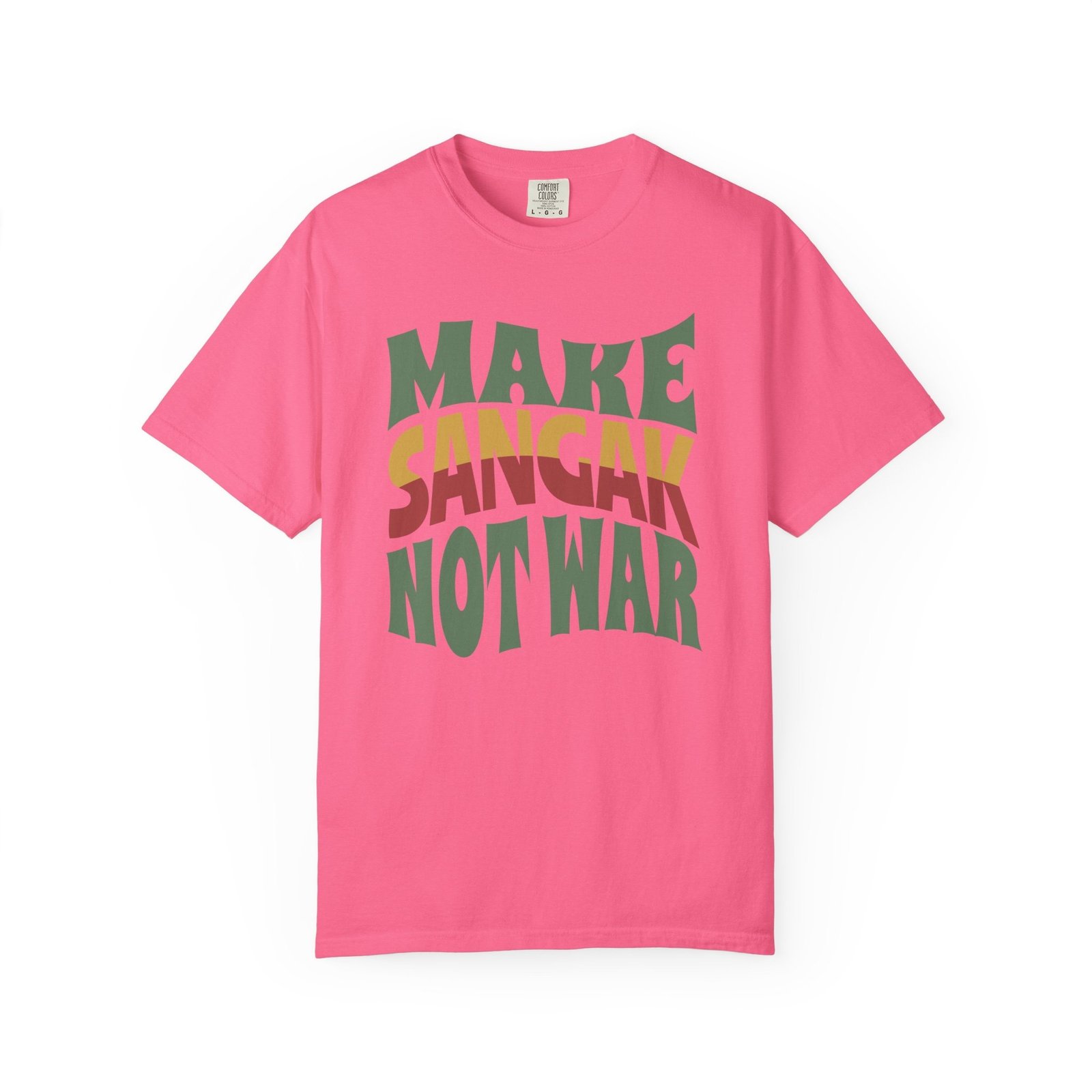Make Sangak Not War | Persian Pebble Bread Cozy Unisex T-Shirt - Image 8