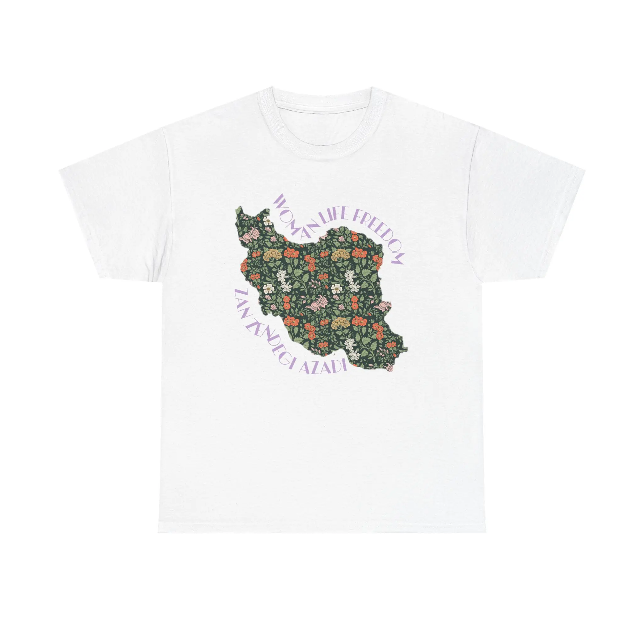 Zan Zendegi Azadi | Persian Gift Violet Unisex Shirt - Image 2