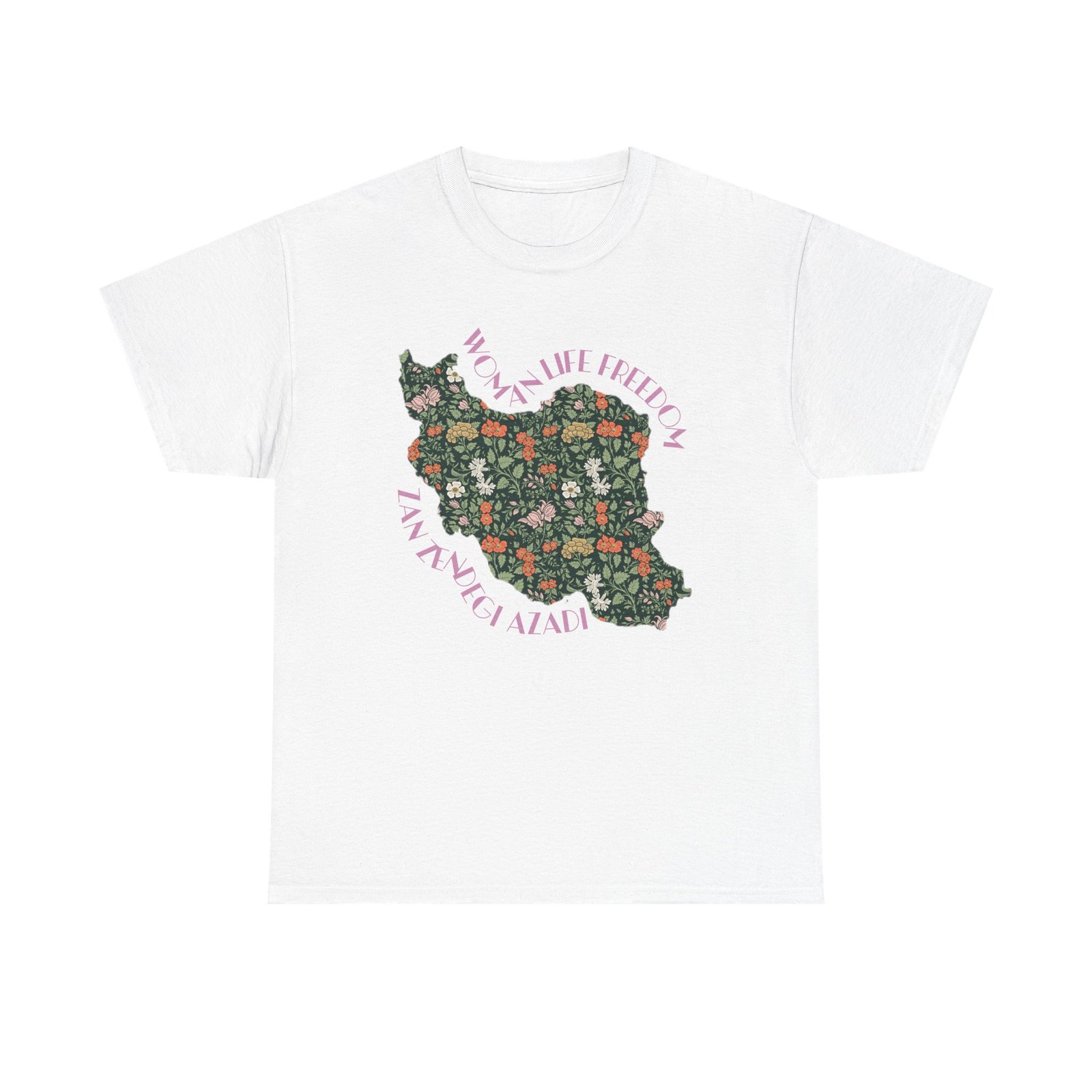 Zan Zendegi Azadi | Persian Gift Pink Unisex Shirt - Image 2
