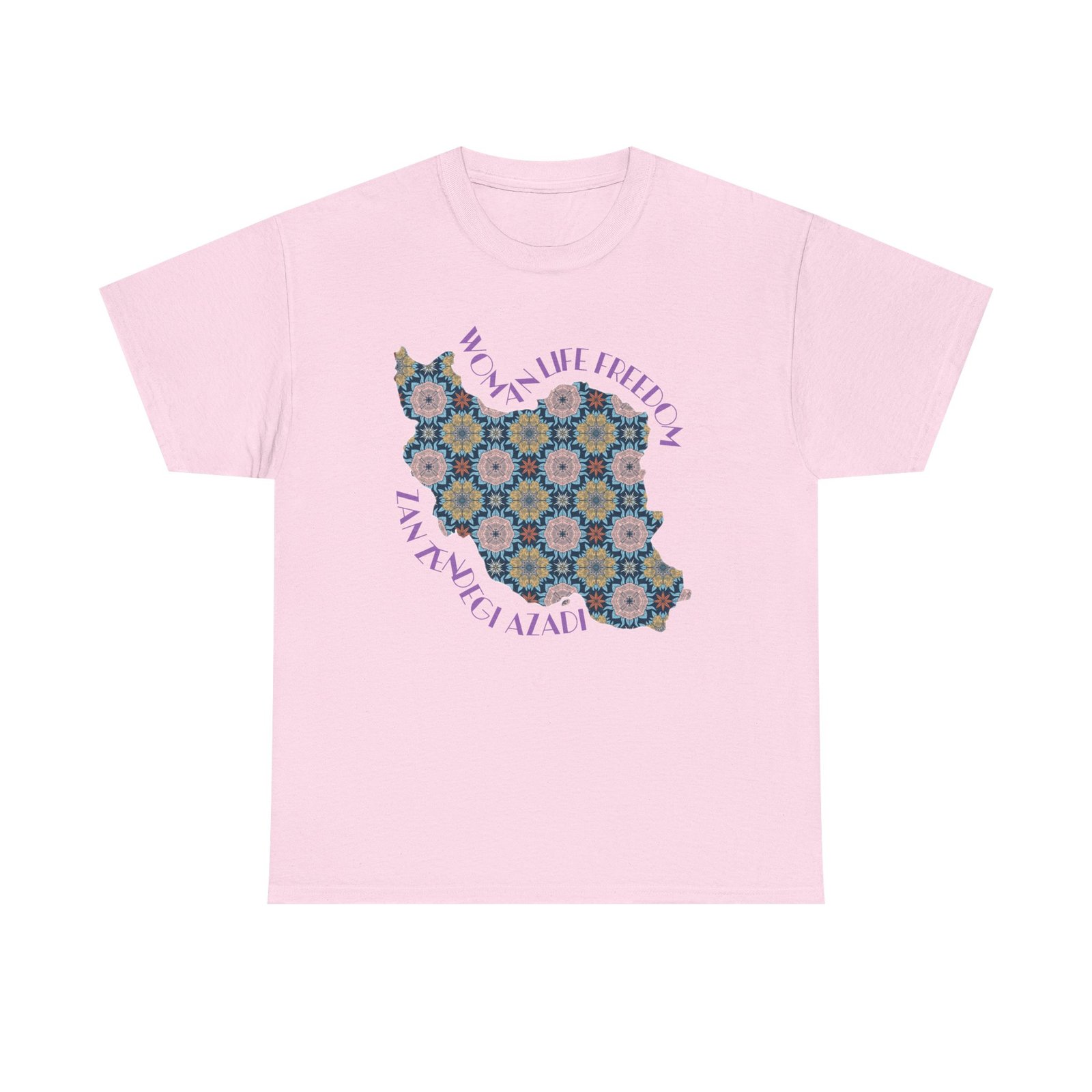 Woman Life Freedom Protest | Flowers Violet Unisex Shirt - Image 8