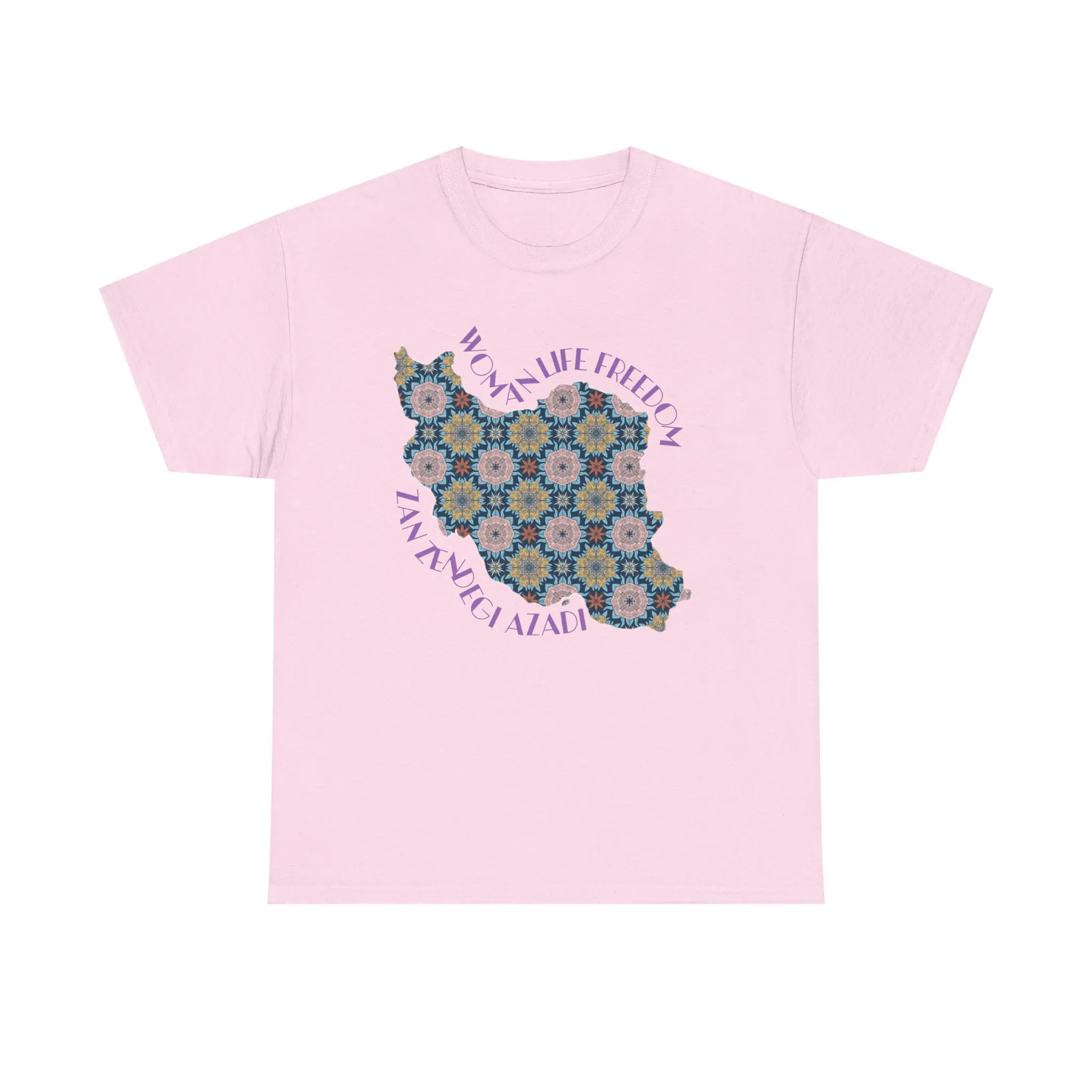 Woman Life Freedom Protest | Flowers Violet Unisex Shirt - Image 8
