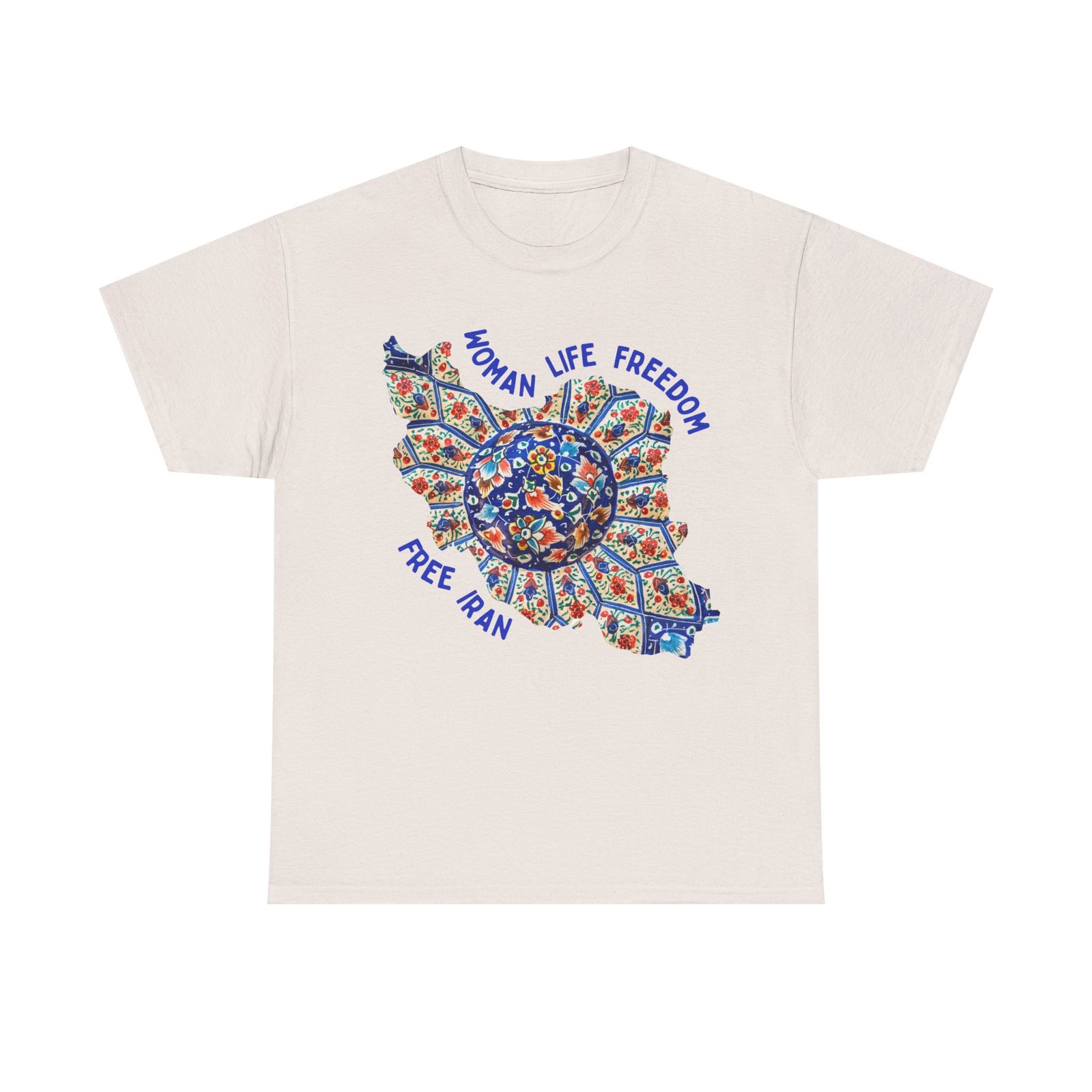 Woman Life Freedom | Persian Art Blue Unisex Shirt - Image 10