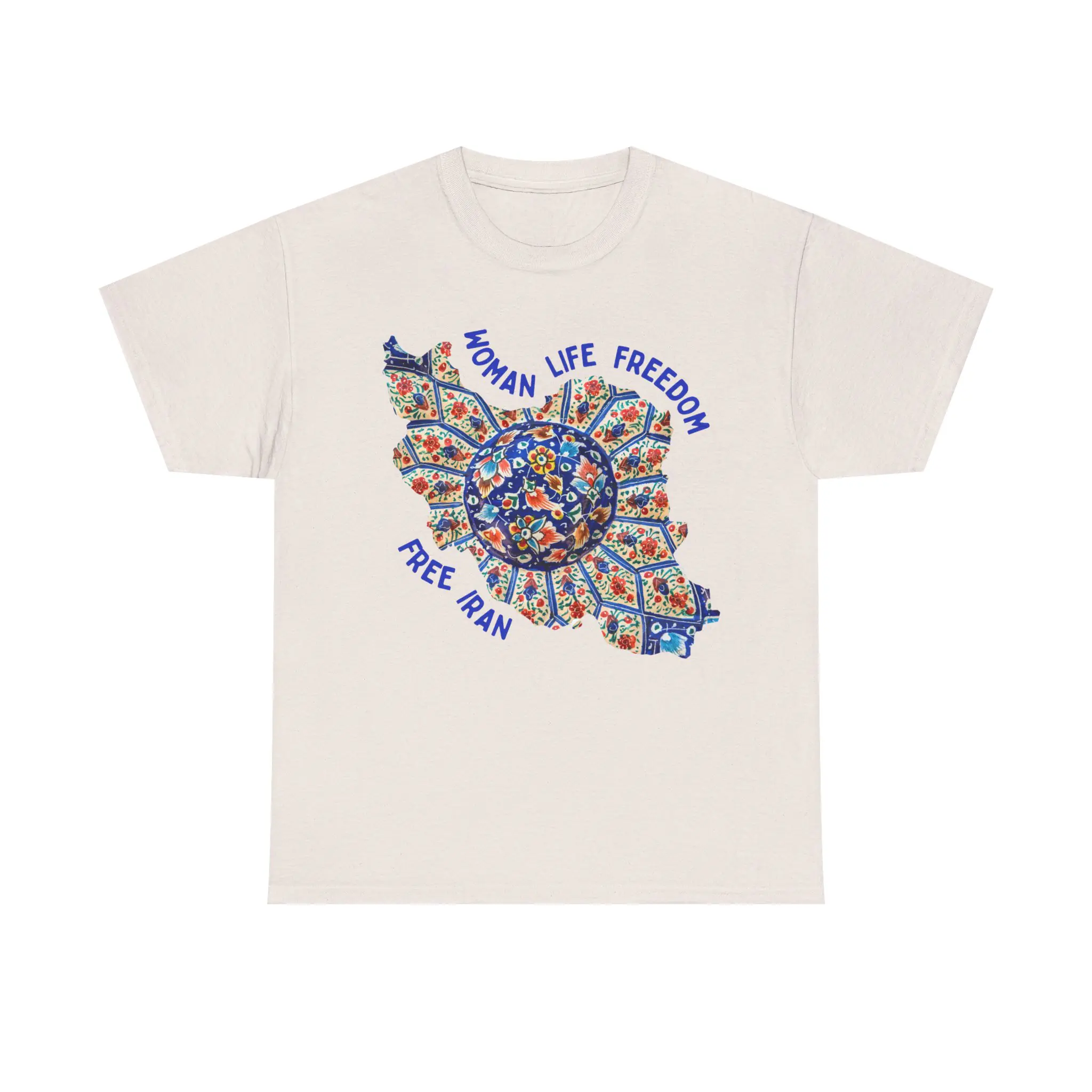 Woman Life Freedom | Persian Art Blue Unisex Shirt - Image 10