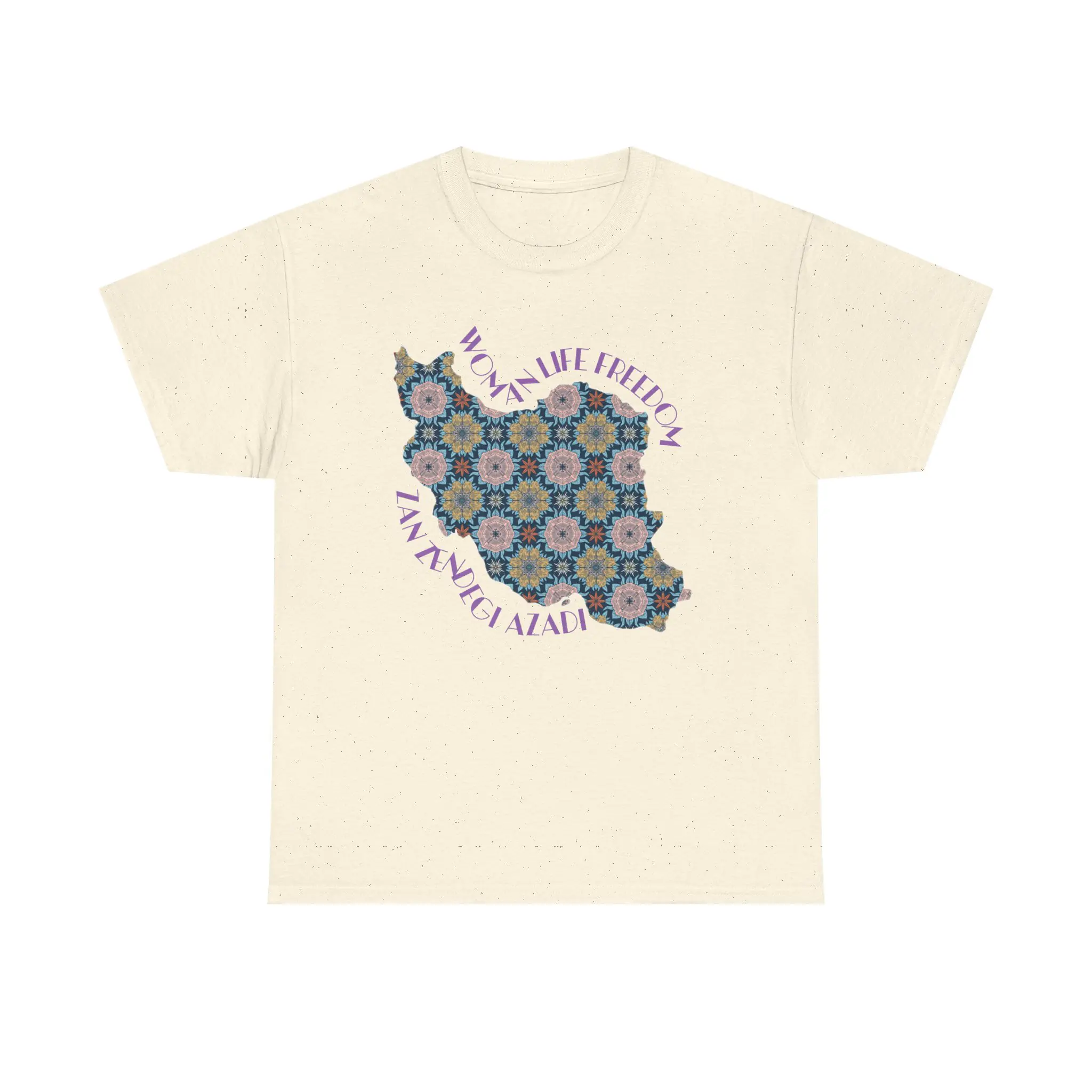 Woman Life Freedom Protest | Flowers Violet Unisex Shirt - Image 6