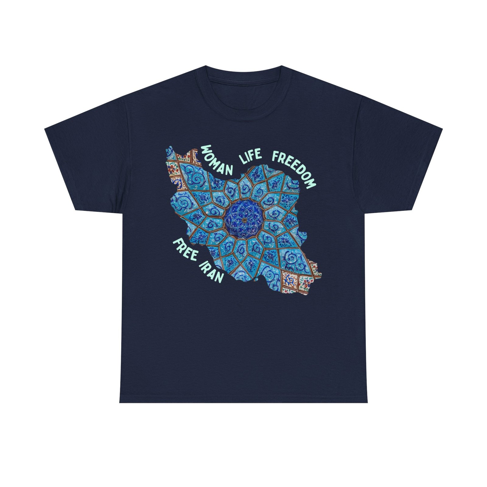 Woman Life Freedom | Persian Minakari Green Unisex Shirt - Image 8