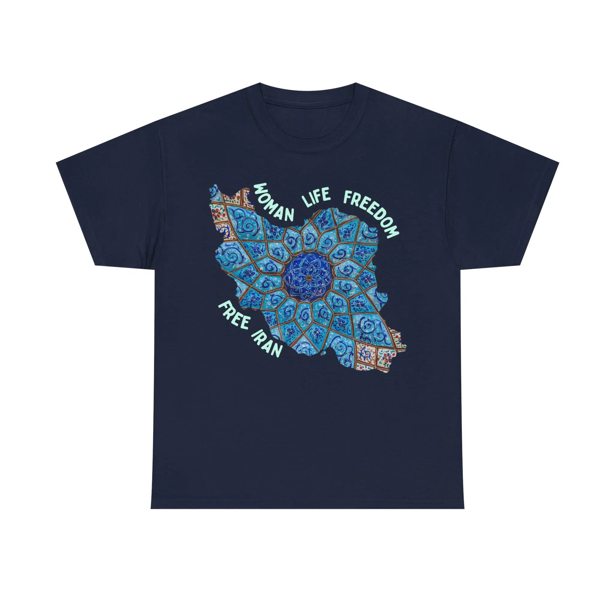 Woman Life Freedom | Persian Minakari Green Unisex Shirt - Image 8
