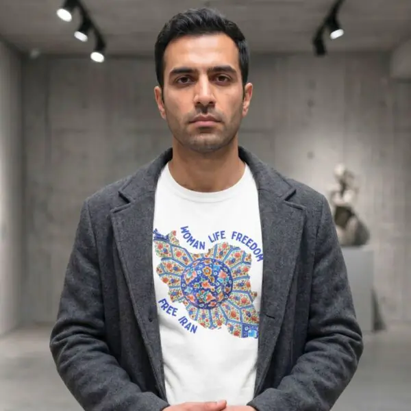 Woman Life Freedom | Persian Art Blue Unisex Shirt