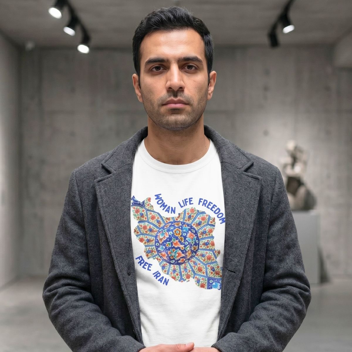 Woman Life Freedom | Persian Art Blue Unisex Shirt
