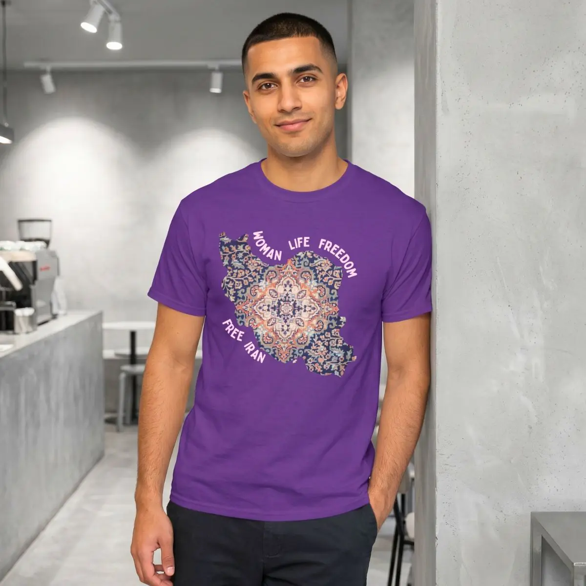 Woman Life Freedom | Persian Rug Red Unisex Shirt - Image 7