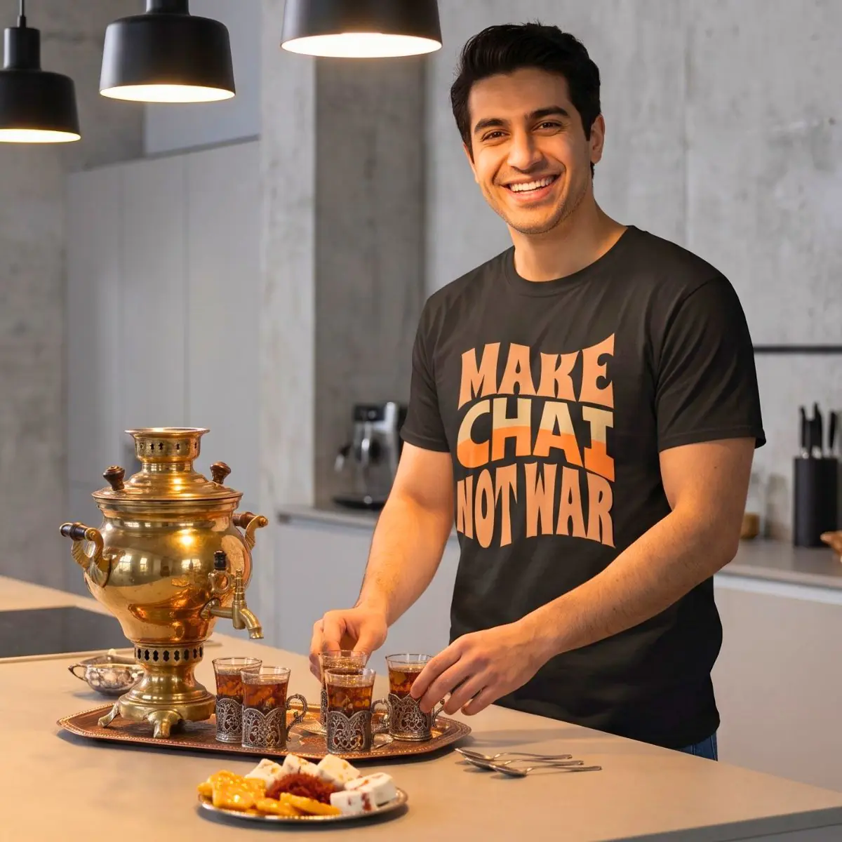 Make Chai Not War | Funny Persian Gift Unisex Shirt