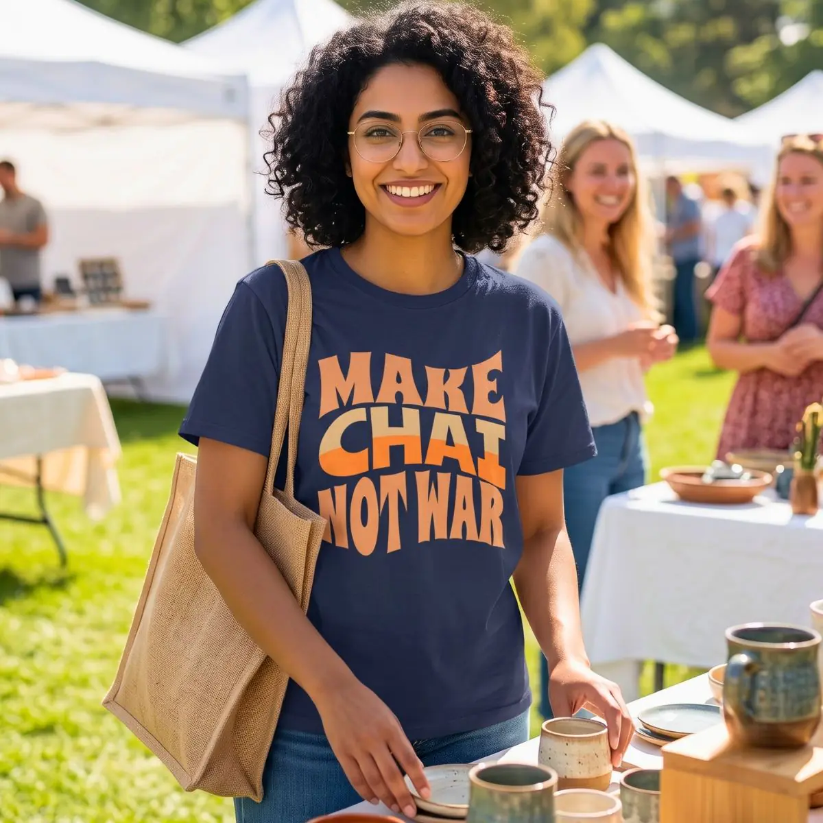 Make Chai Not War | Funny Persian Gift Unisex Shirt - Image 7