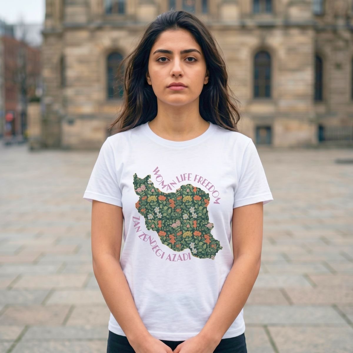 Zan Zendegi Azadi | Persian Gift Pink Unisex Shirt