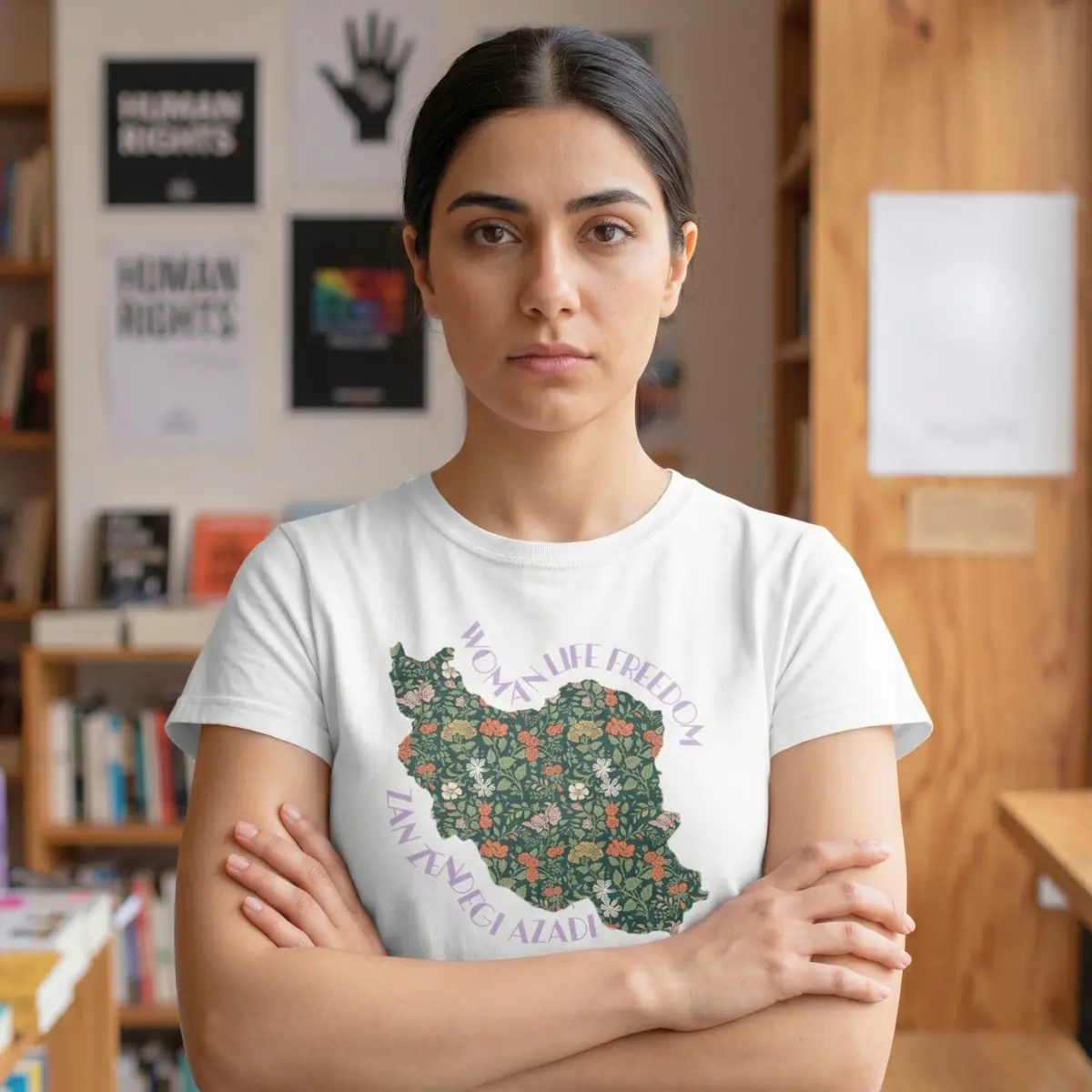 Zan Zendegi Azadi | Persian Gift Violet Unisex Shirt