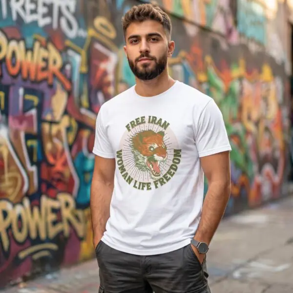 Free Iran Protest | Angry Lion Green Unisex Shirt