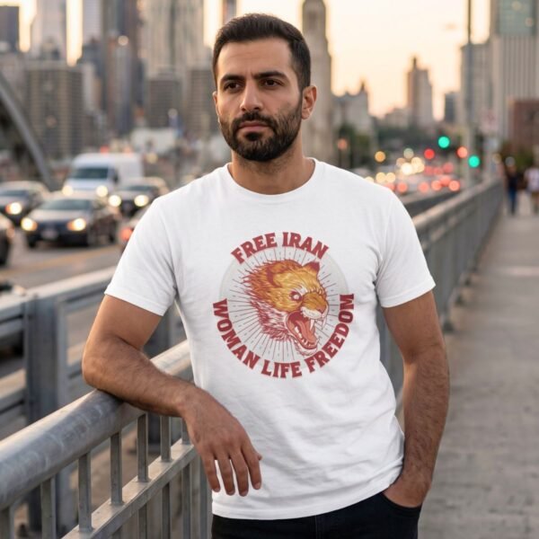 Free Iran Protest | Angry Lion Red Unisex Shirt