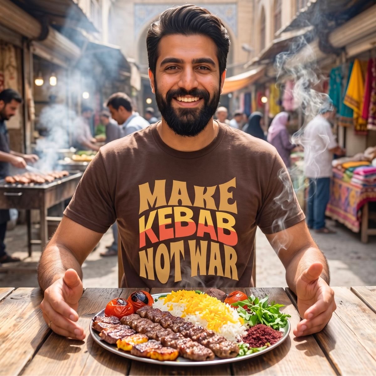 Make Kebab Not War | Funny Persian Gift Unisex Shirt - Image 7