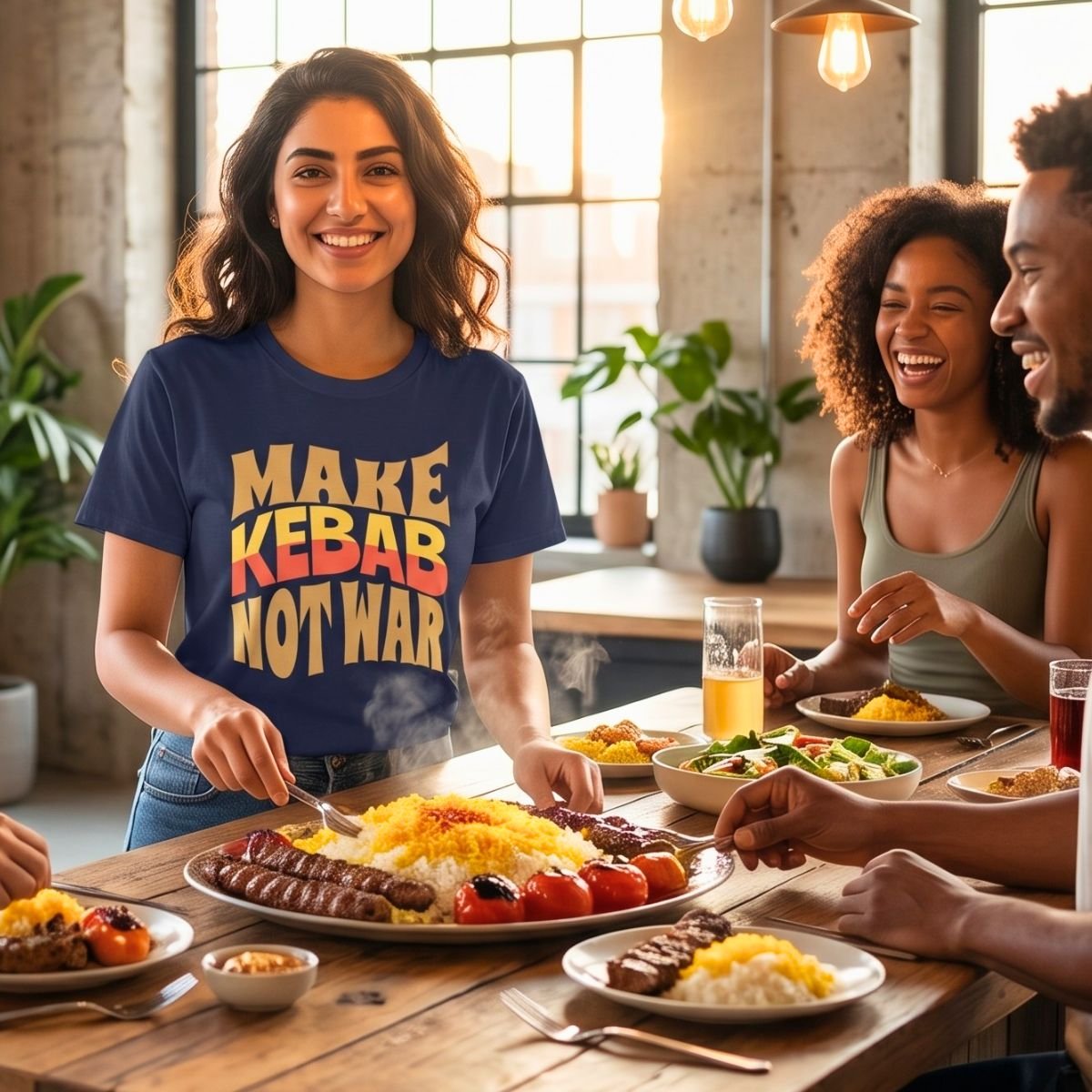 Make Kebab Not War | Funny Persian Gift Unisex Shirt - Image 5