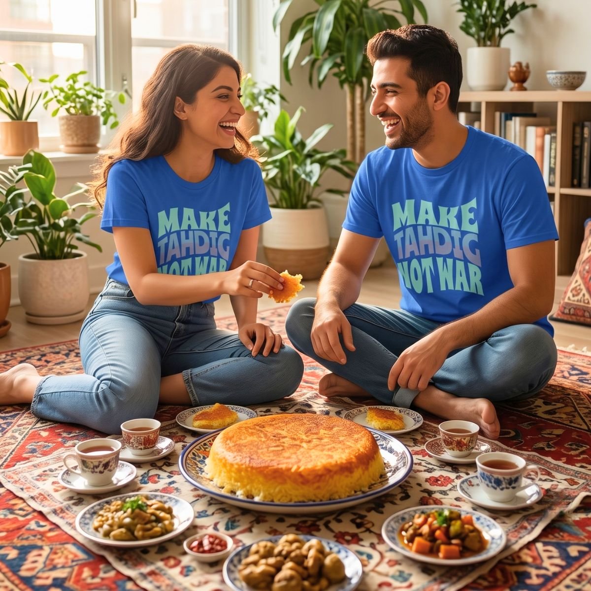 Make Tahdig Not War | Crispy Persian Rice Unisex Shirt - Image 9
