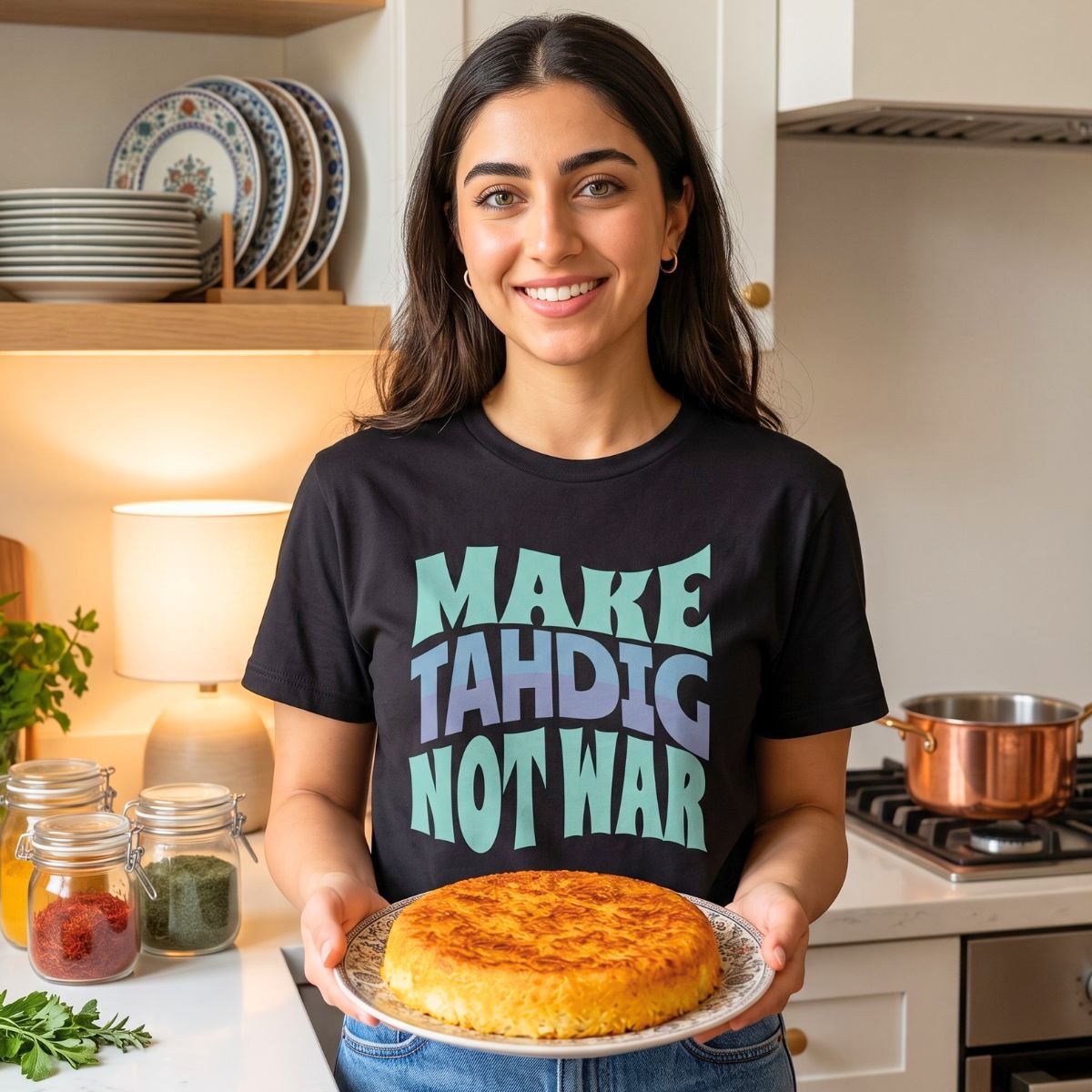 Make Tahdig Not War | Crispy Persian Rice Unisex Shirt