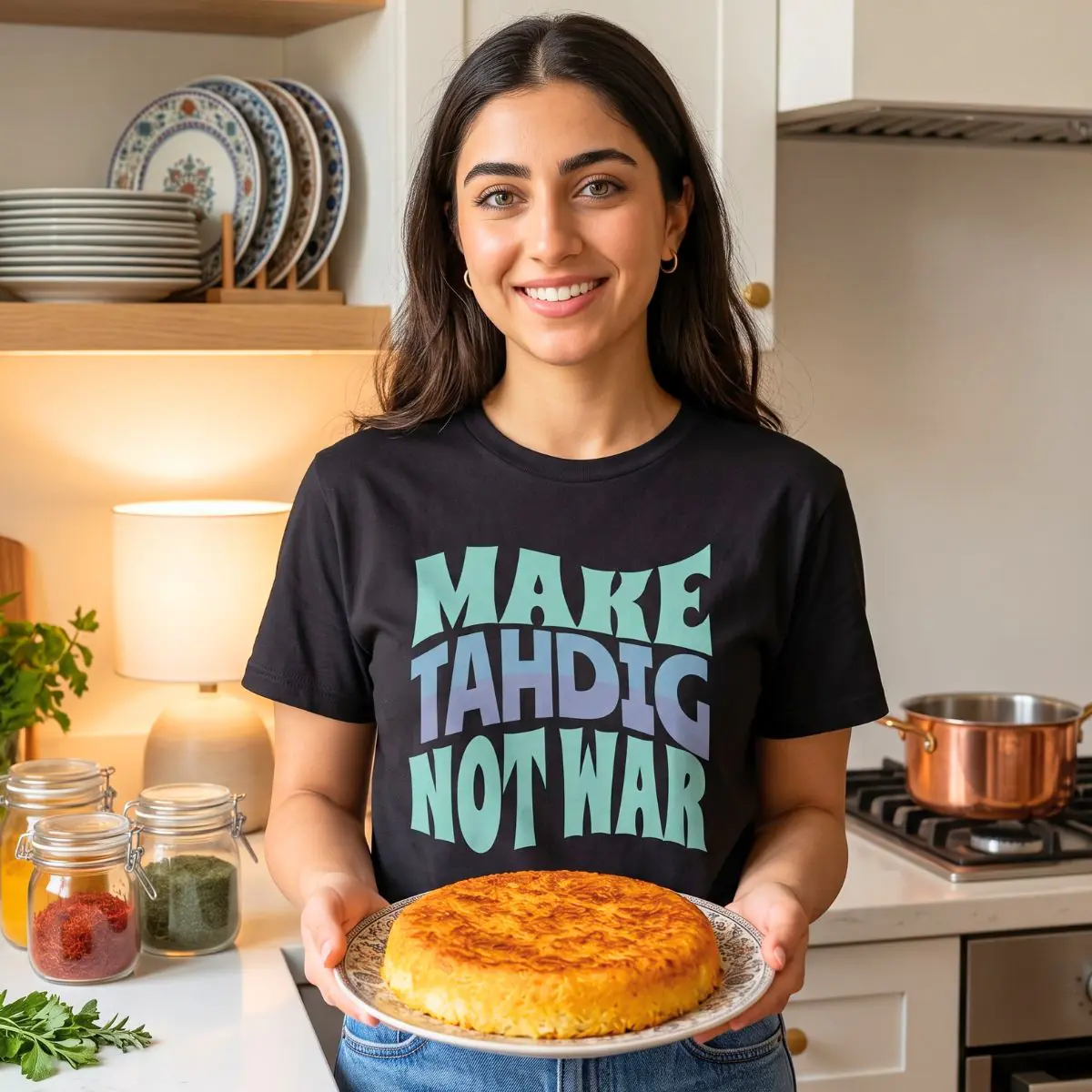 Make Tahdig Not War | Crispy Persian Rice Unisex Shirt