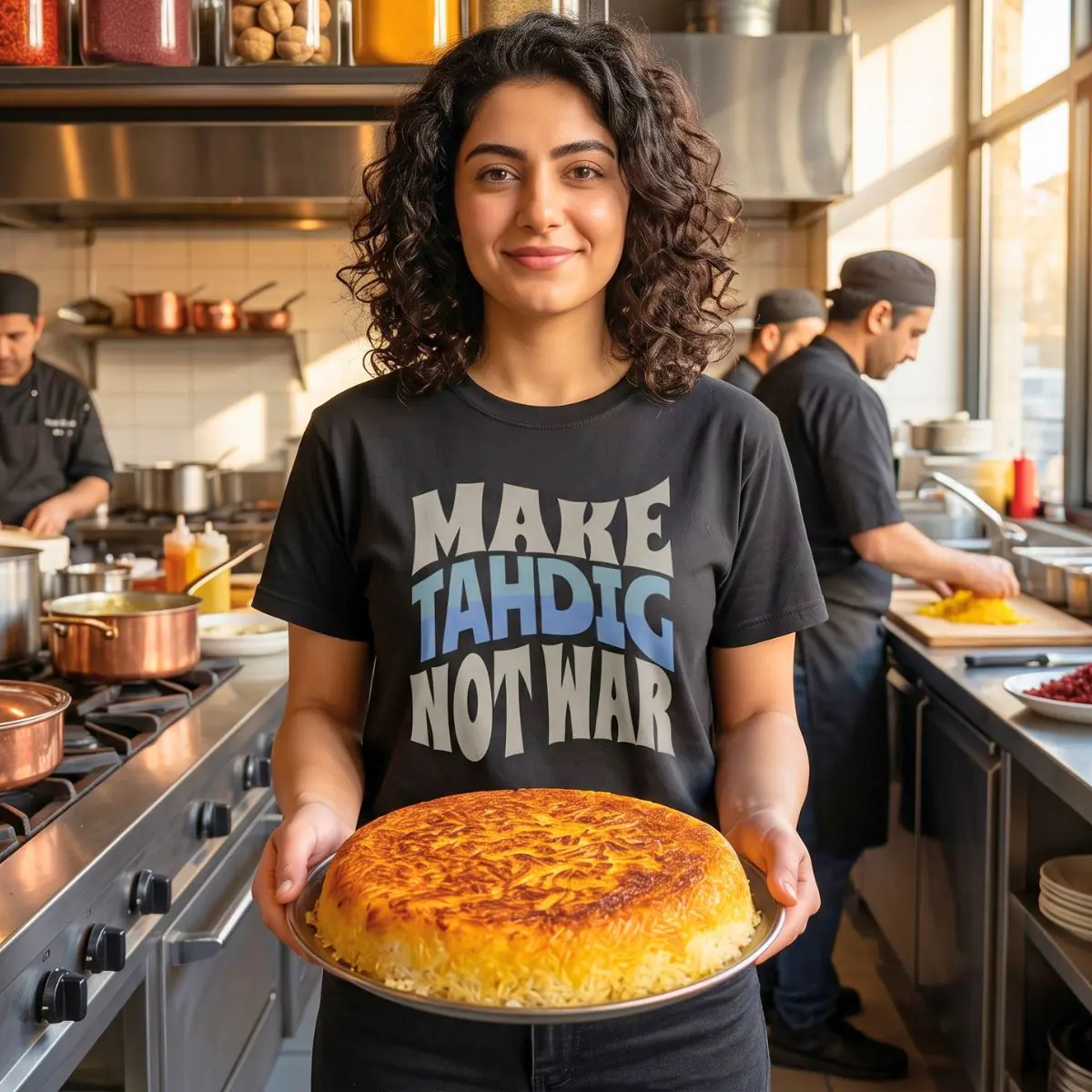 Make Tahdig Not War | Persian Crunchy Rice Unisex Shirt