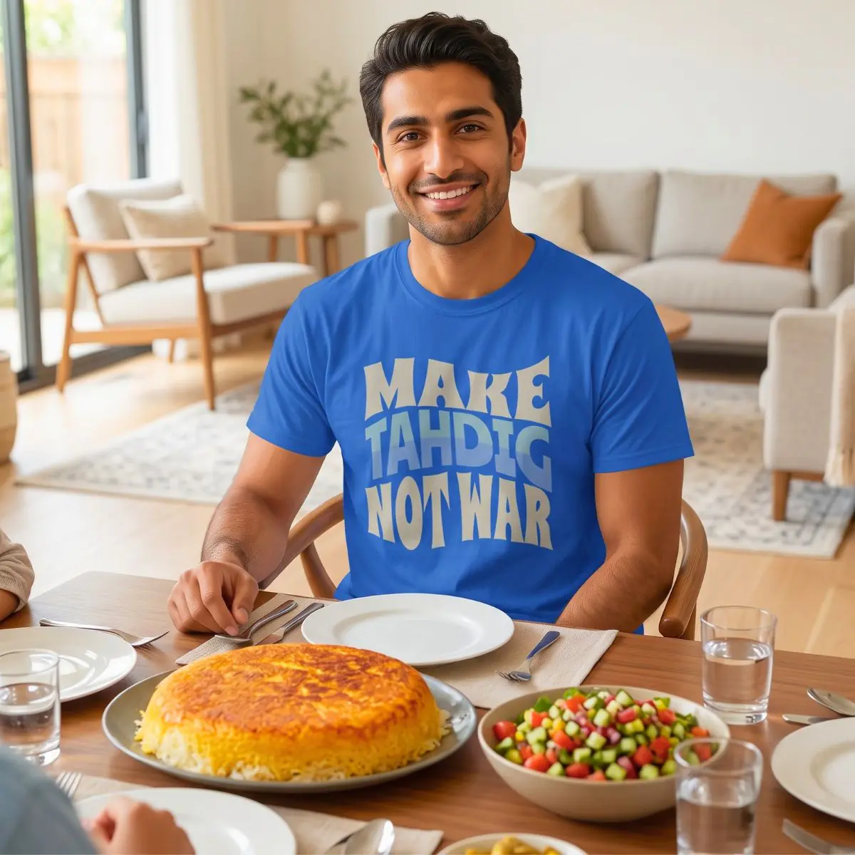 Make Tahdig Not War | Persian Crunchy Rice Unisex Shirt - Image 5
