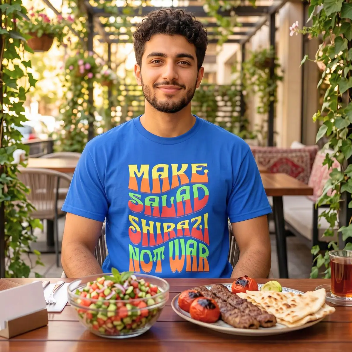 Make Salad Shirazi Not War | Funny Iranian Unisex Shirt - Image 3