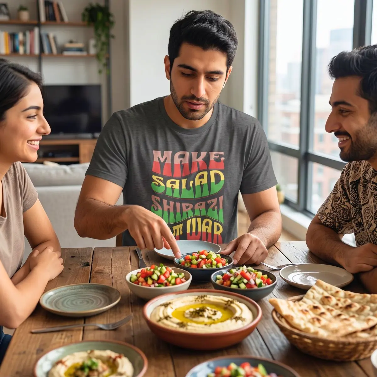 Make Salad Shirazi Not War | Persian Salad Unisex Shirt - Image 3